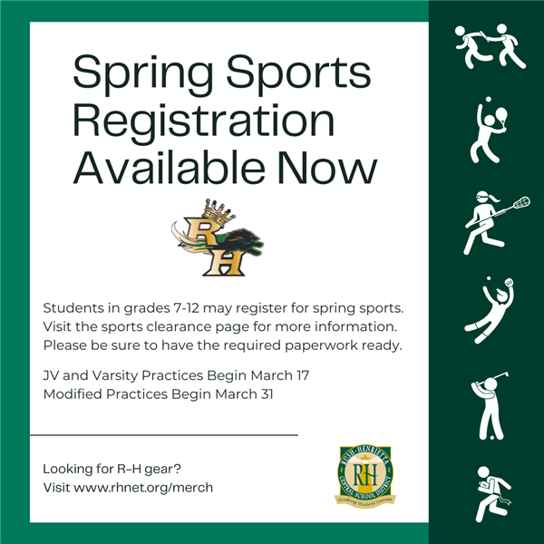  Spring Sports Registration Available Now